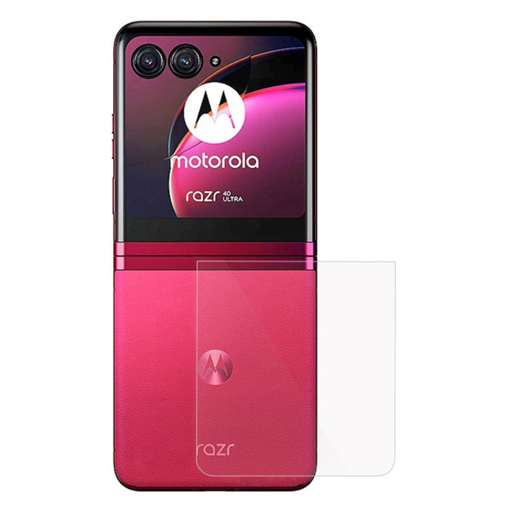 Motorola Razr 40 Ultra Bagside Beskyttelsesfilm i Plastik - Gennemsigtig