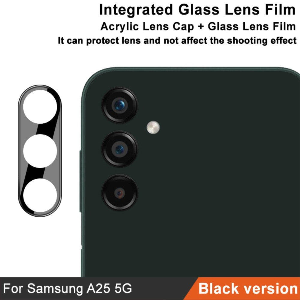 Samsung Galaxy A25 (5G) Kameralinse Beskyttelsesglas fra IMAK - Gennemsigtig / Sort