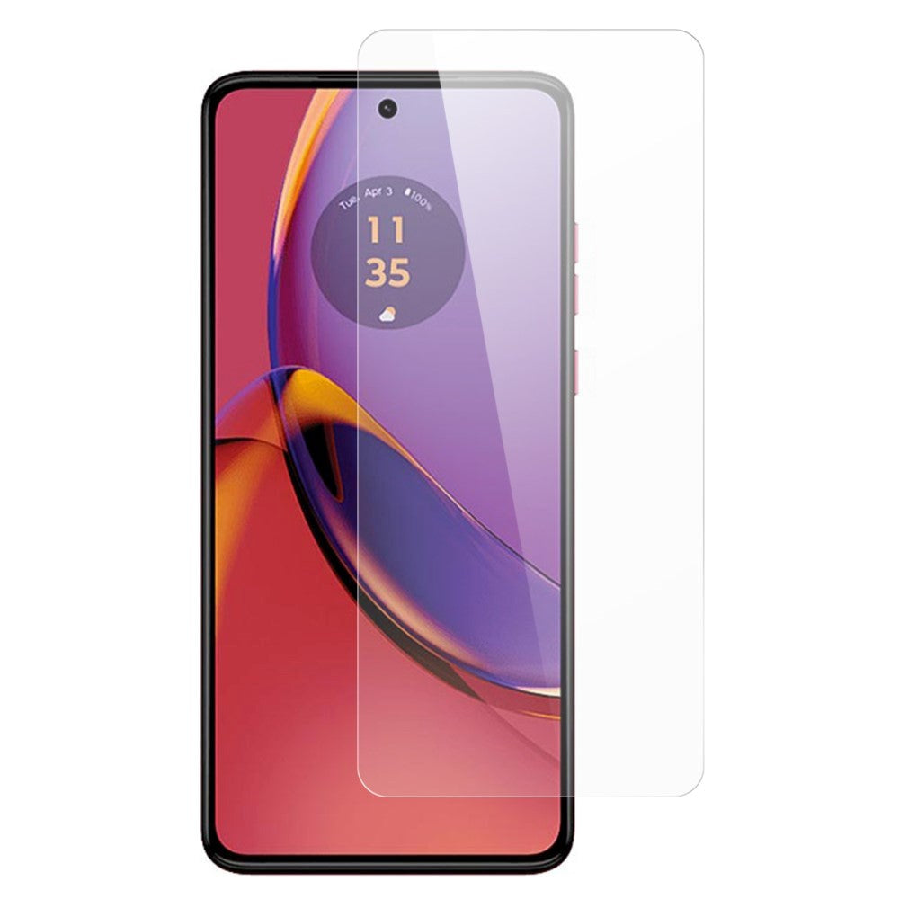 Motorola Moto G84 Arc Edge Skærmbeskyttelse i Glas - Case Friendly - Gennemsigtig