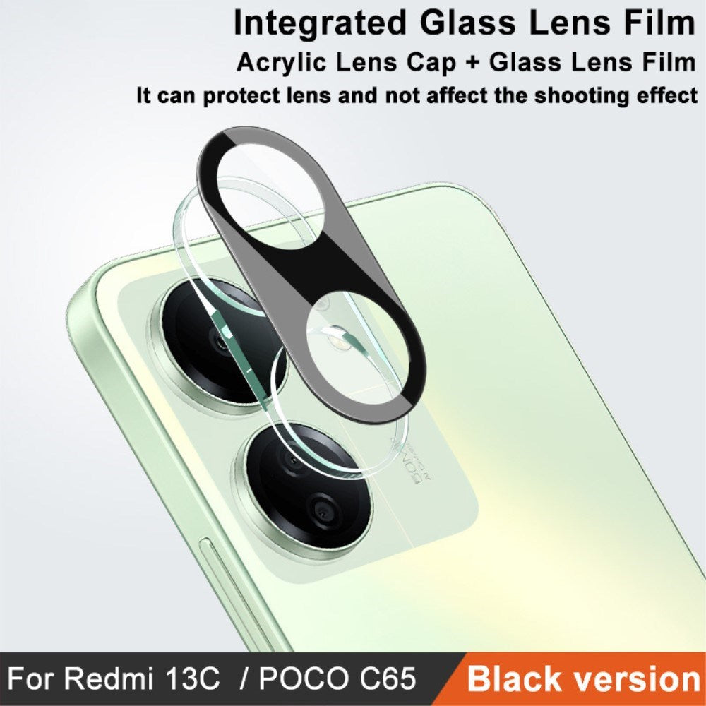 Xiaomi Poco C65 / Remi 13C IMAK Kameralinse Beskyttelsesglas - Sort