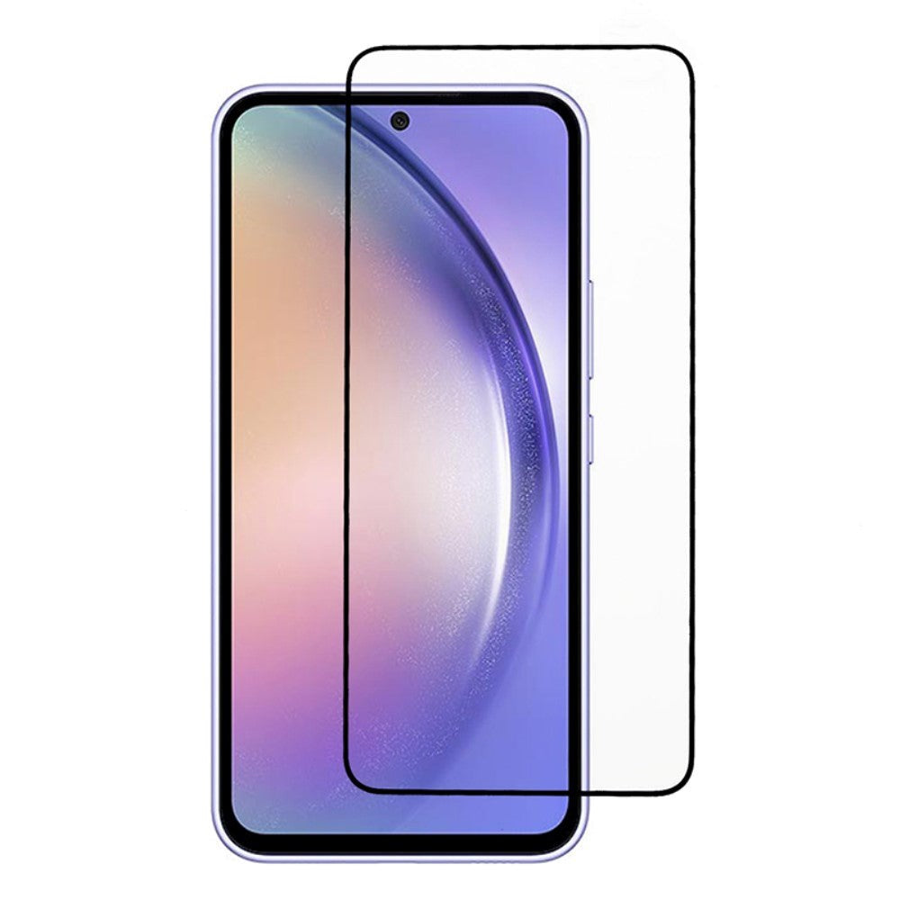 Samsung Galaxy A55 (5G) Arc Edge Skærmbeskyttelse - Case Friendly - Sort Kant