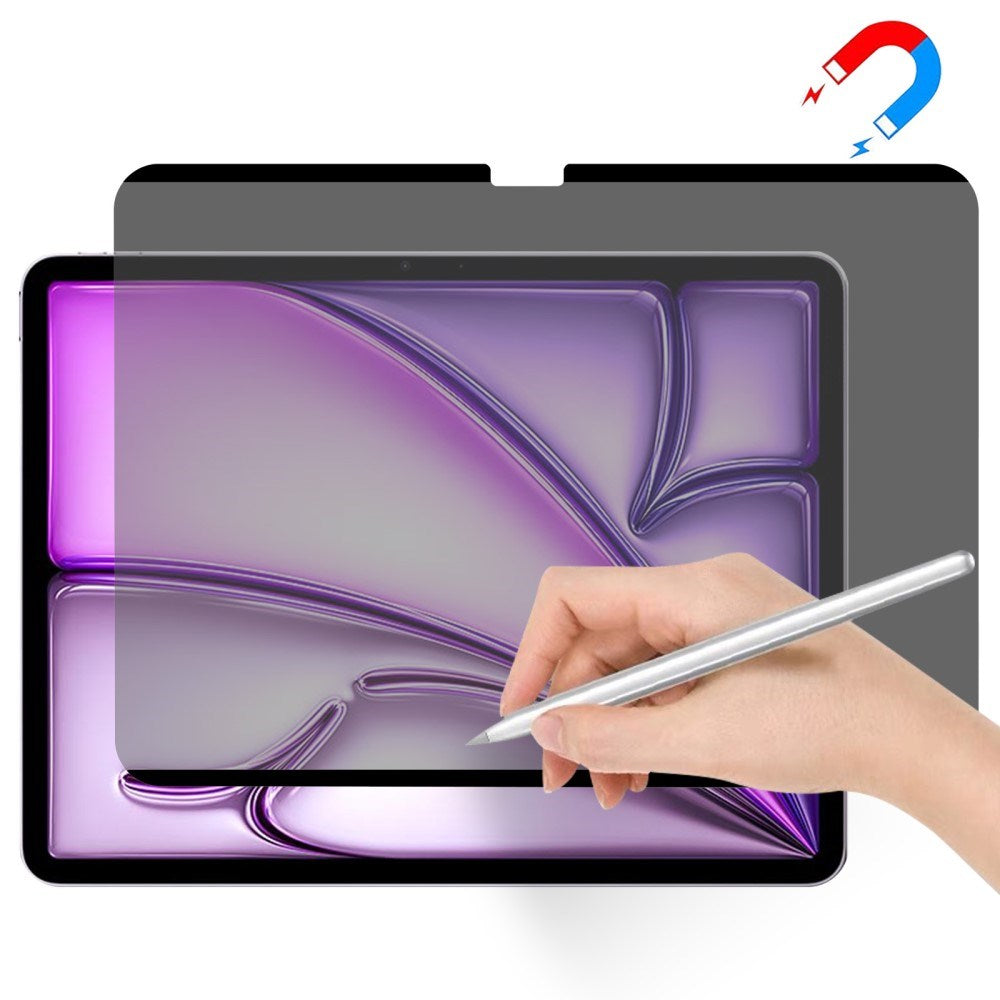 iPad Air 13" (2025 / 2024) PET Magnetisk Beskyttelsesfilm m. Privacy & Papir Tekstur