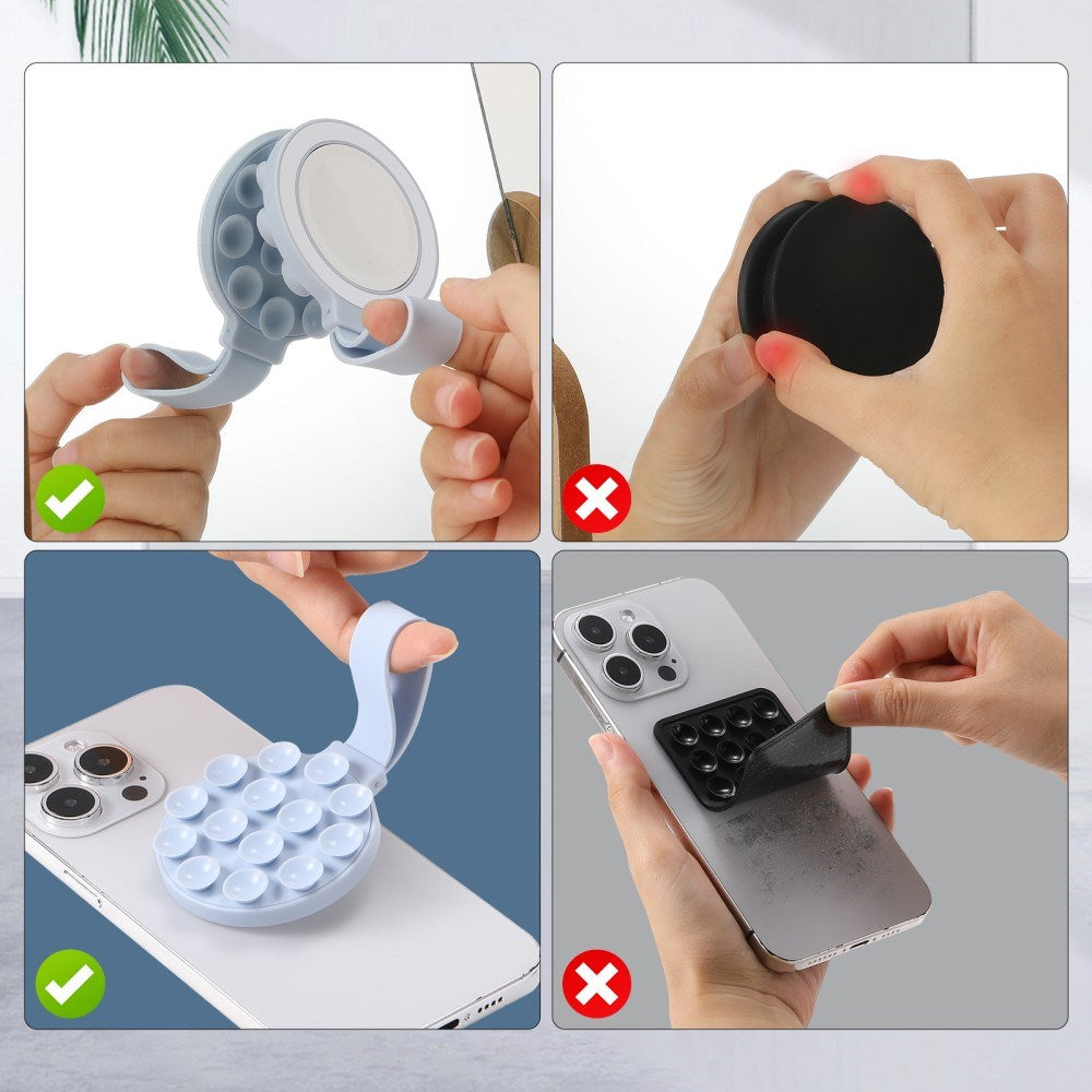 Silikone Sugekop Mobilholder - MagSafe Kompatibel - Lyseblå