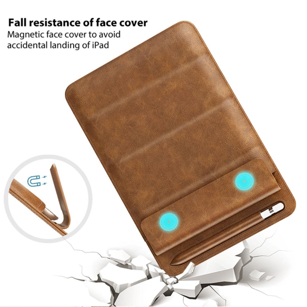 iPad 9.7 / 10.2 / 10.5 / 11" (19cm x 26cm x 7mm) Kunstlæder Shockproof Tablet Sleeve - Brown