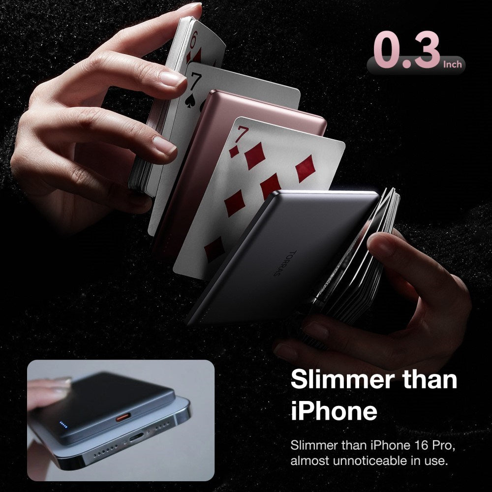 TORRAS MiniMag Power Bank 5.000 mAh - MagSafe - Lyserød