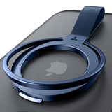 Torras Robust Metal Ring Holder og Kickstand til MagSafe - Blå