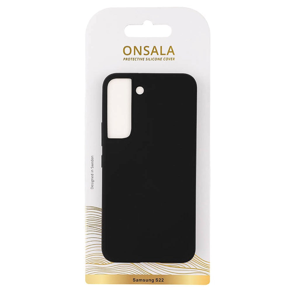 Samsung Galaxy S22 Onsala Collection Liquid Silikone Bagside Case - Black