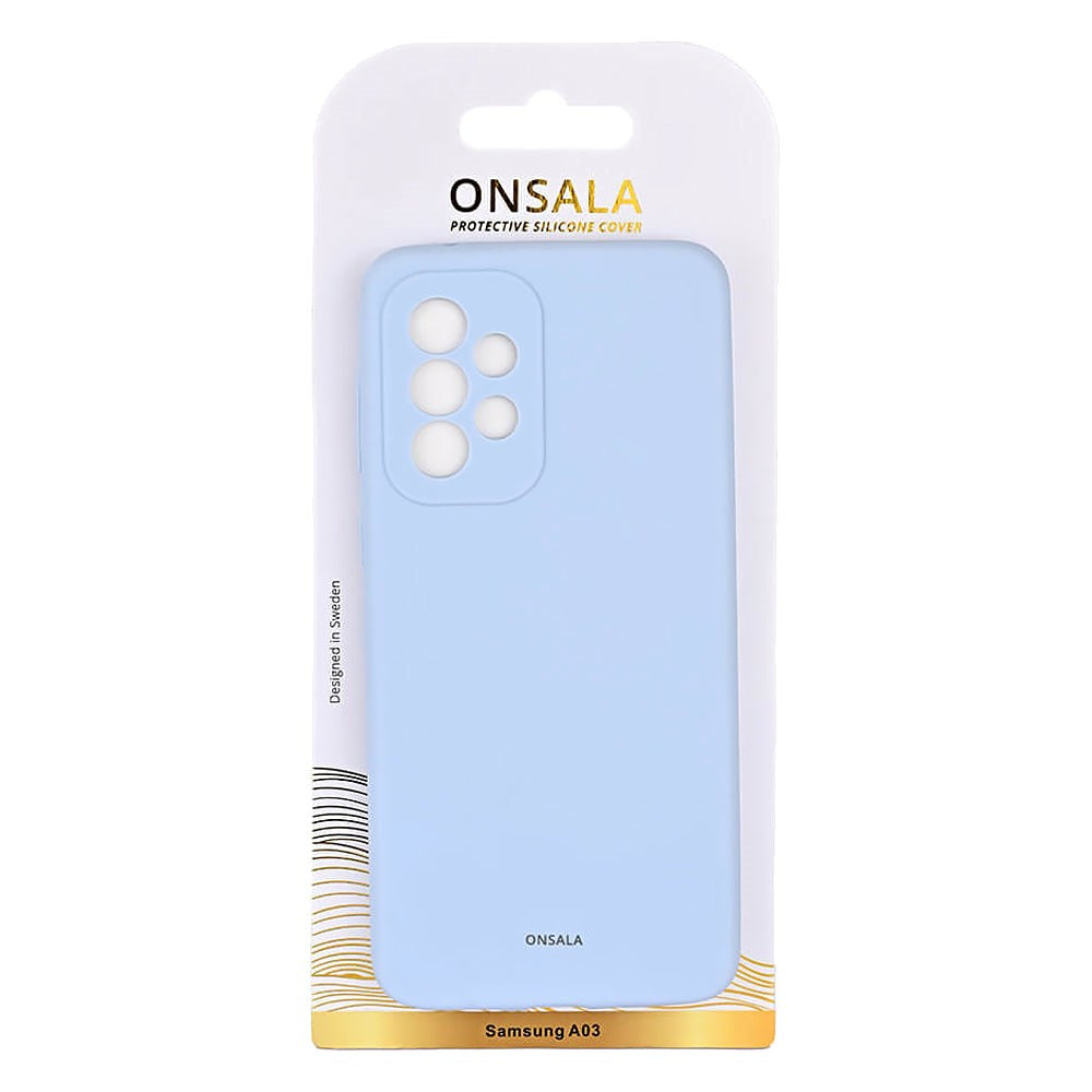 Onsala Samsung Galaxy A03 Onsala Collection Liquid Silikone Bagside Cover - Light Blue