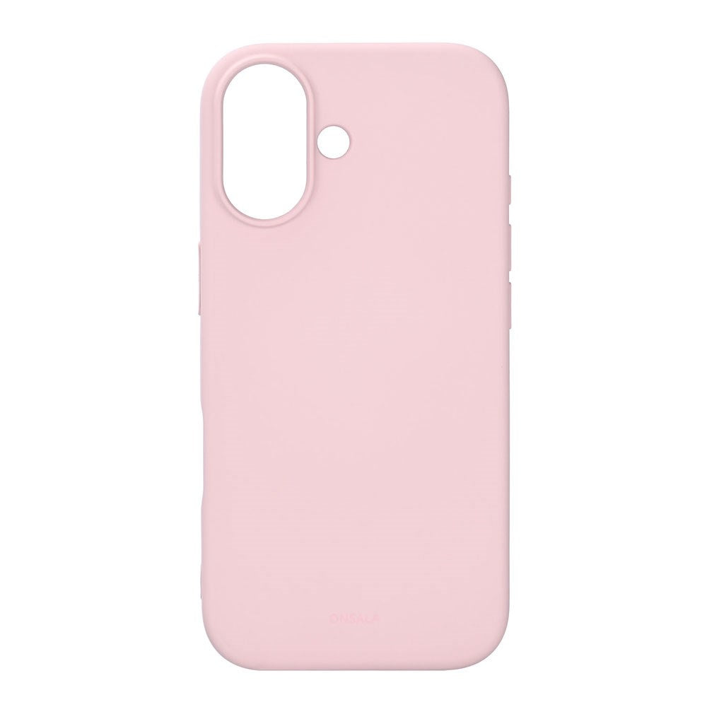 Onsala iPhone 17 Silikone Bagside Cover - Chalk Pink