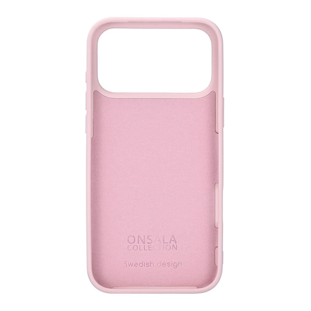 Onsala iPhone 17 Pro Max Silikone Bagside Cover - Chalk Pink