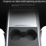 Armlæn Konsol Silikone Kopholder til Tesla Model 3 (2017-22) / Model Y (2021-22) - Grå