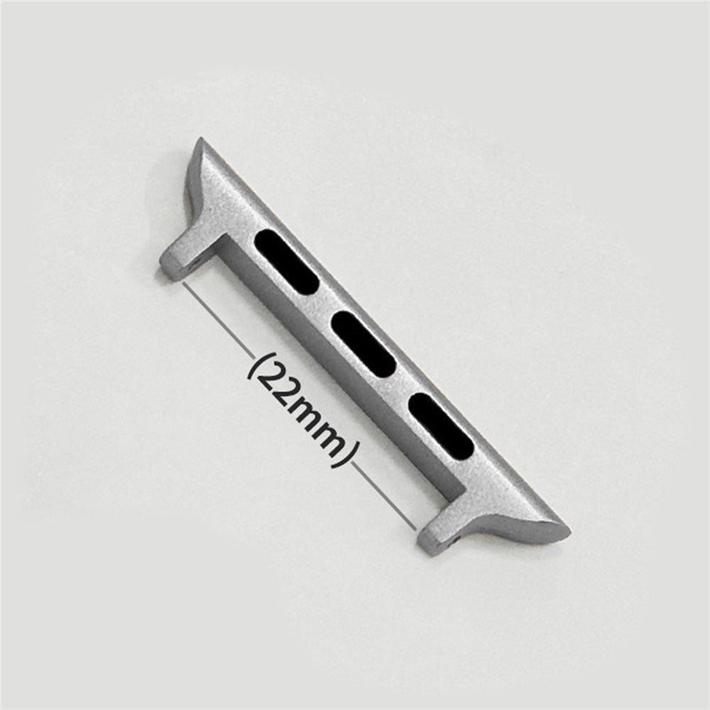 Apple Watch (42/44/SE/45/46/49mm) Adapter til Urrem - 22mm - Silver
