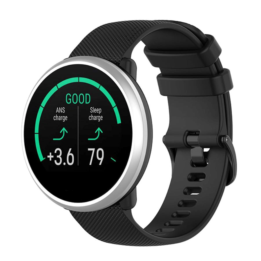 Smartwatch Rem af Silikone (20mm) Prikket - Sort