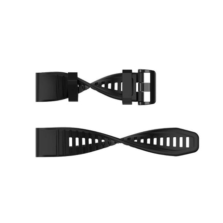 Universal Garmin 22mm Riflet Rem af Silikone - Sort