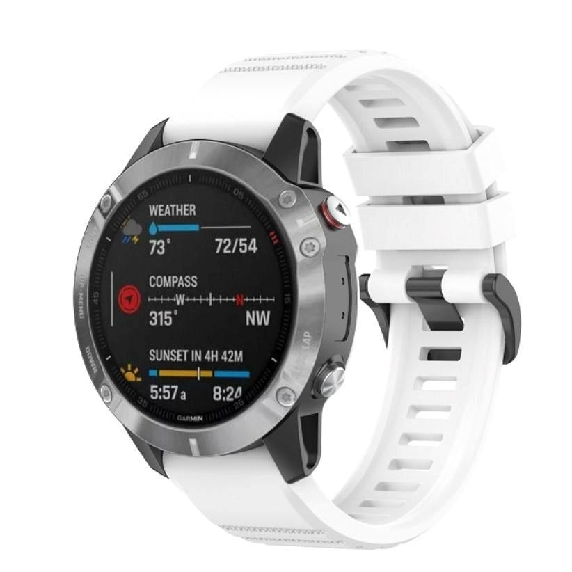 Universal Garmin 22mm Riflet Rem af Silikone - Hvid