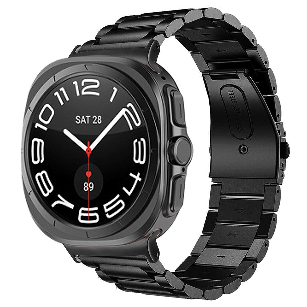 EIDERWOOD Samsung Galaxy Watch Ultra (47mm) Rustfrit Metal Smartwatch Rem - Sort