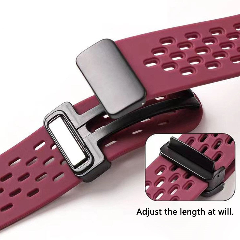 Samsung Galaxy Watch Ultra (47mm) Silikone Rem med Magnetisk Spænde - Hullet - Orange