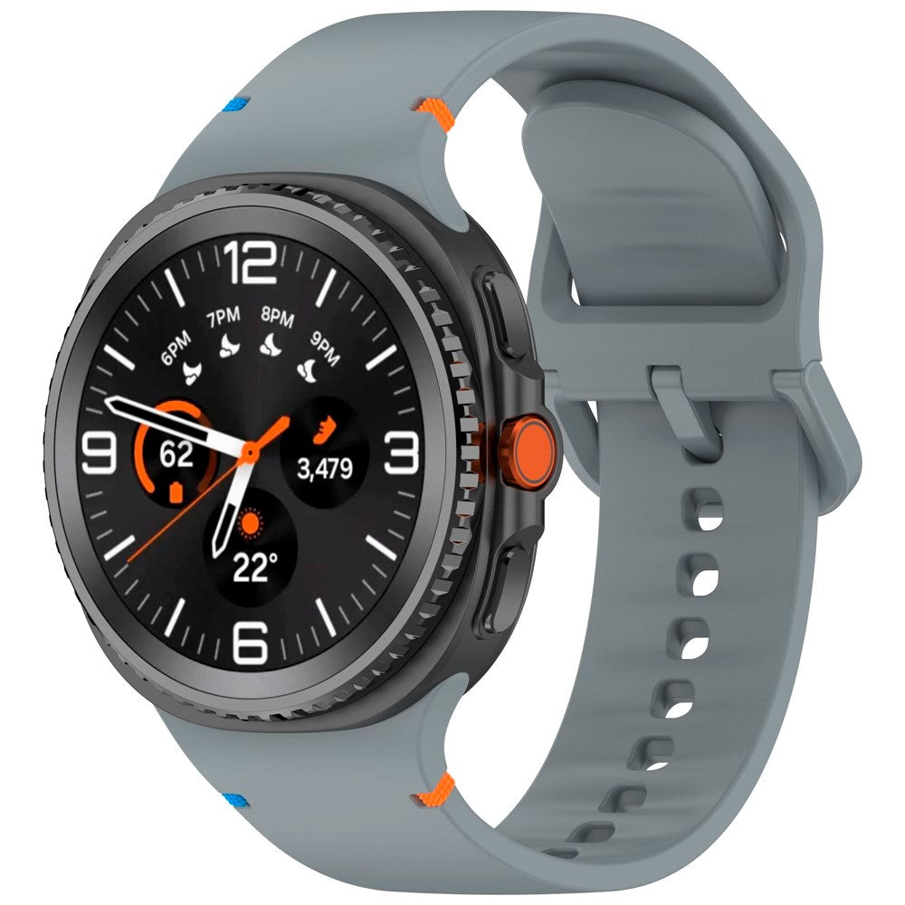 Samsung Galaxy Watch 8 / 8 Classic (40 / 44 / 46mm) - EIDERWOOD Silikone Rem m. Sylinje - Grey