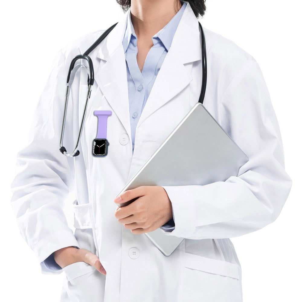 Apple Watch (38/40/SE/41/42mm) Silikone Sygepleje Rem - Mørke Grøn