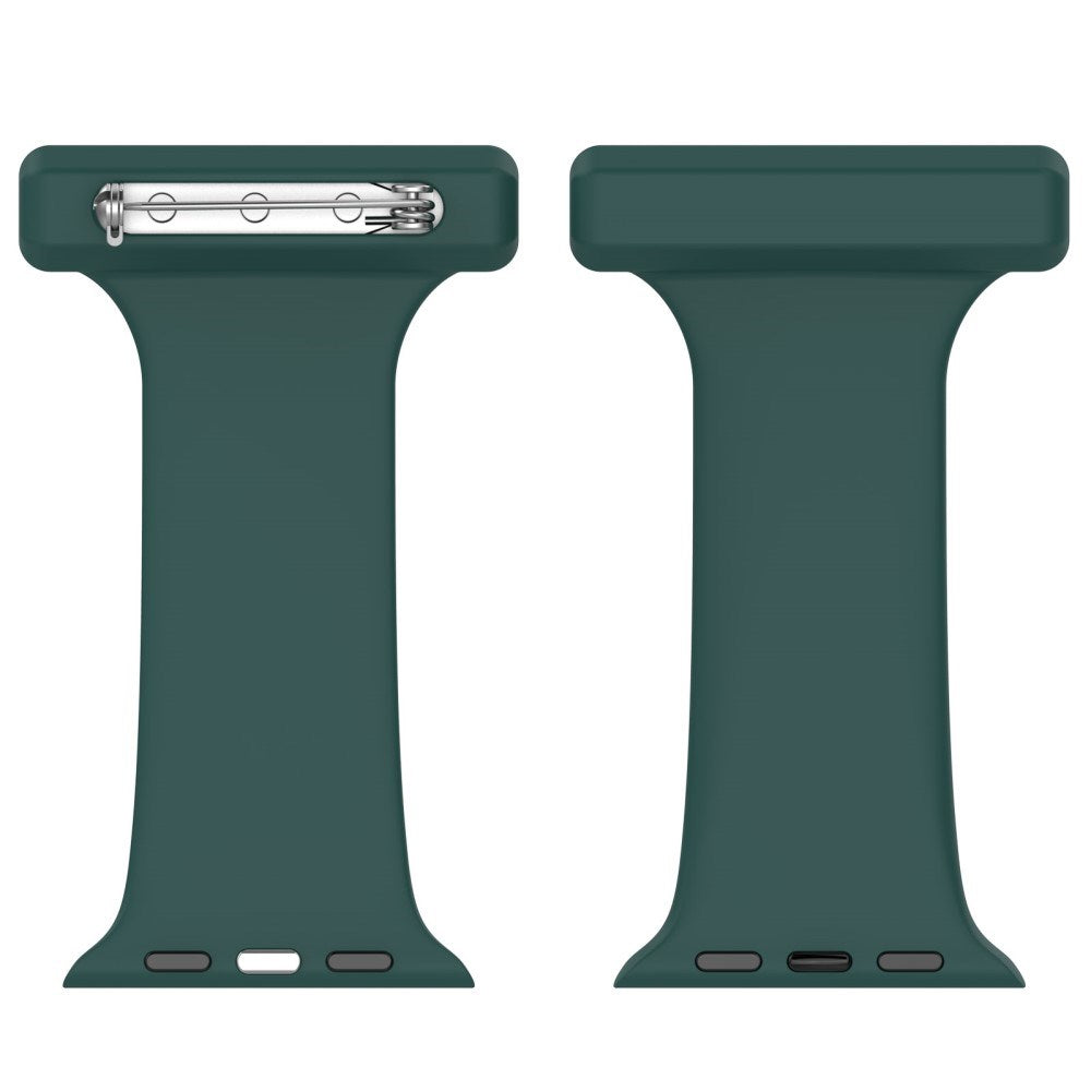 Apple Watch (38/40/SE/41/42mm) Silikone Sygepleje Rem - Mørke Grøn