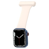 Apple Watch (38/40/SE/41/42mm) Silikone Sygepleje Rem - Beige / Hvid