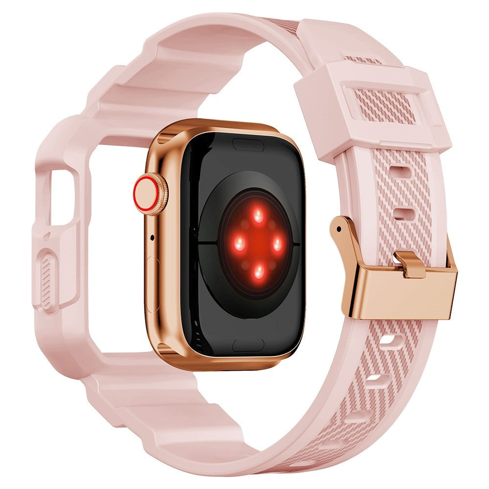 Apple Watch (38/40/SE/41MM) Plastik Urrem og Cover - Lyserød