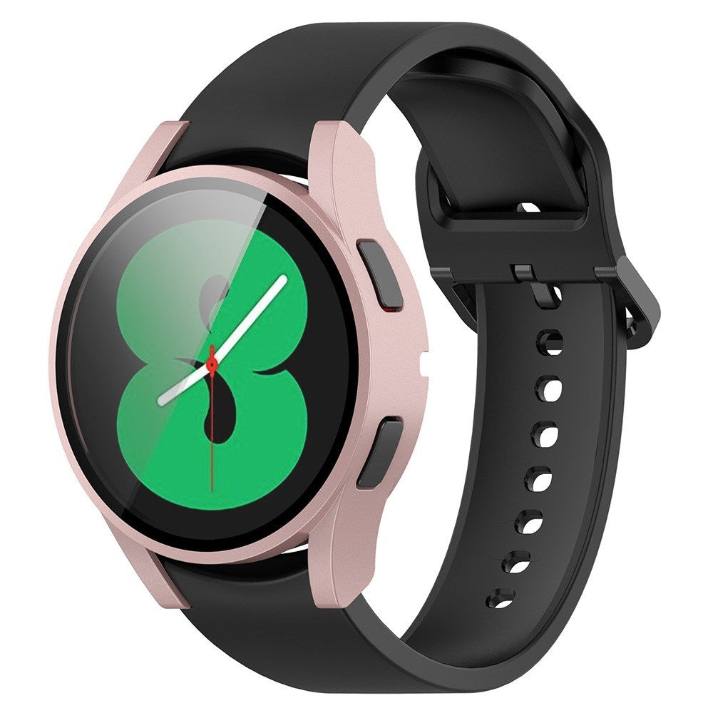 Samsung Galaxy Watch 4 (40mm) / FE (40mm) Cover m. Indbygget Skærmbeskytter i Hård Plastik - Lyserød