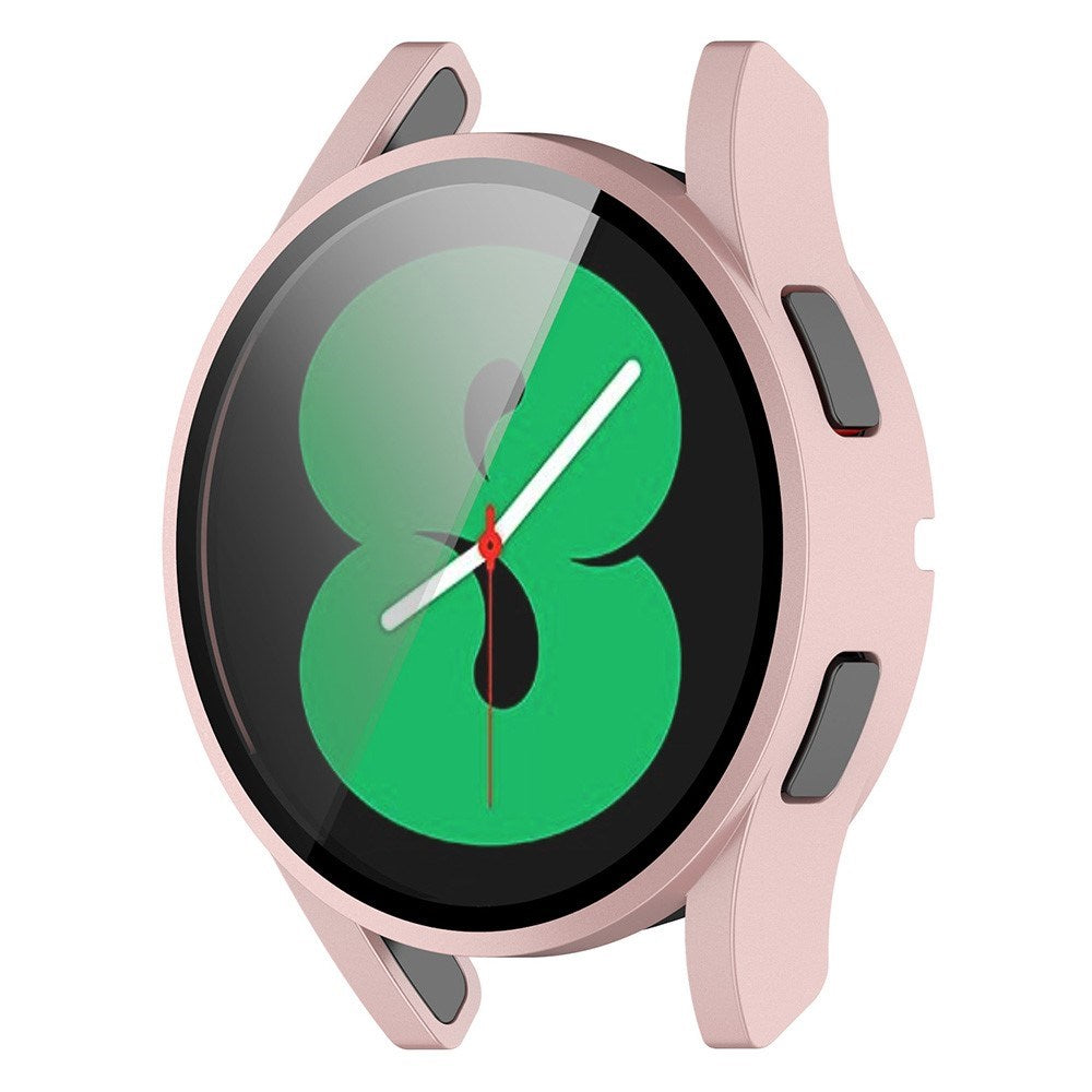 Samsung Galaxy Watch 4 (40mm) / FE (40mm) Cover m. Indbygget Skærmbeskytter i Hård Plastik - Lyserød