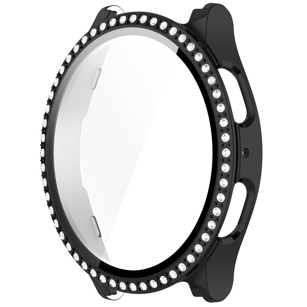 Samsung Galaxy Watch 7 (40mm) Hårdt Plast Case m. Indbygget Skærmbeskyttelse - Sort & Rhinsten