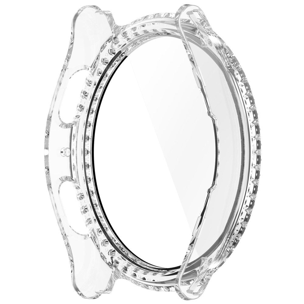 Samsung Galaxy Watch 7 (40mm) Hårdt Plast Case m. Indbygget Skærmbeskyttelse - Gennemsigtig & Rhinsten