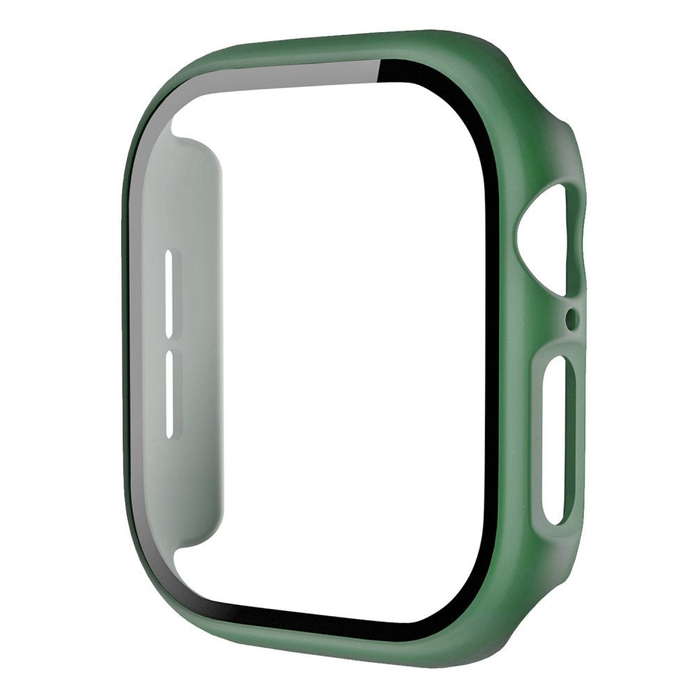 Apple Watch 11 / 10 (46mm) Hård Plastik Cover m. Indbygget Skærmbeskyttelse - Grøn