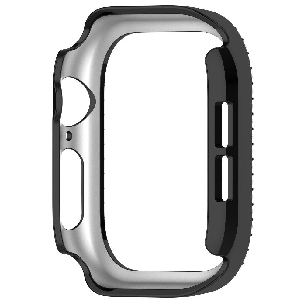 Apple Watch 11 / 10 (42mm) Hård Plast Ramme - Sort / Rhinsten