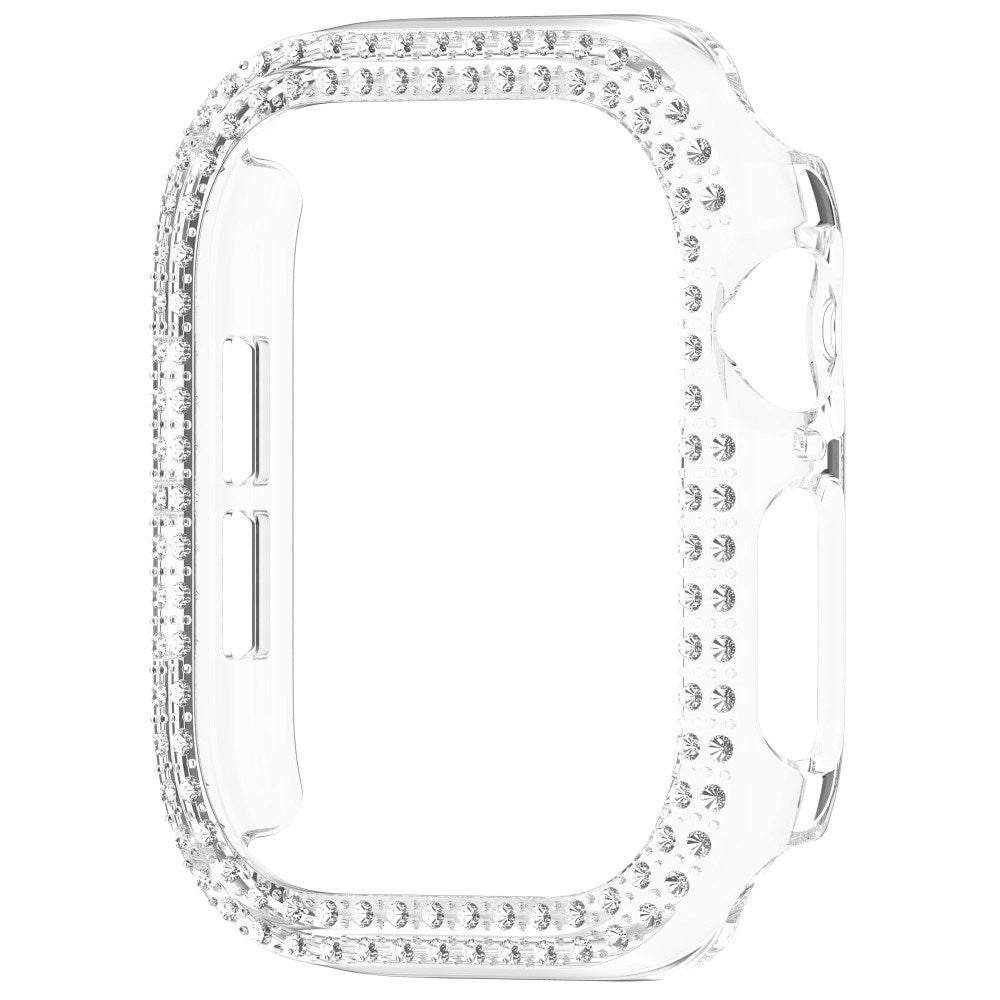 Apple Watch 11 / 10 (42mm) Hård Plast Ramme - Gennemsigtig / Rhinsten