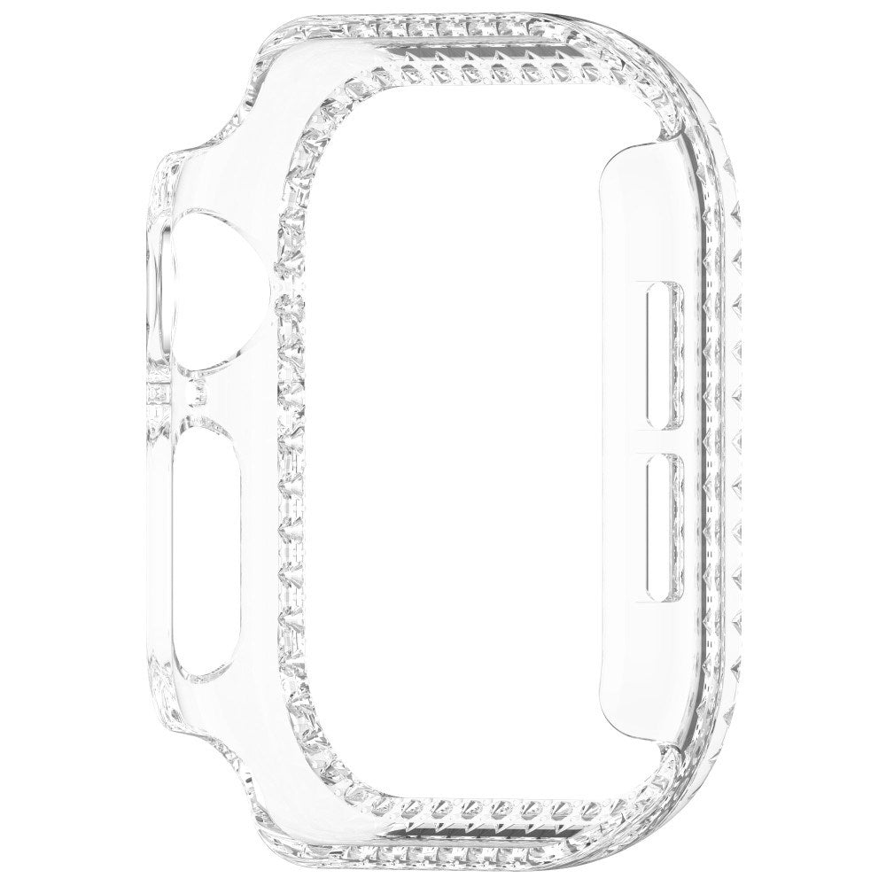 Apple Watch 11 / 10 (42mm) Hård Plastik Ramme - Gennemsigtig / Rhinsten