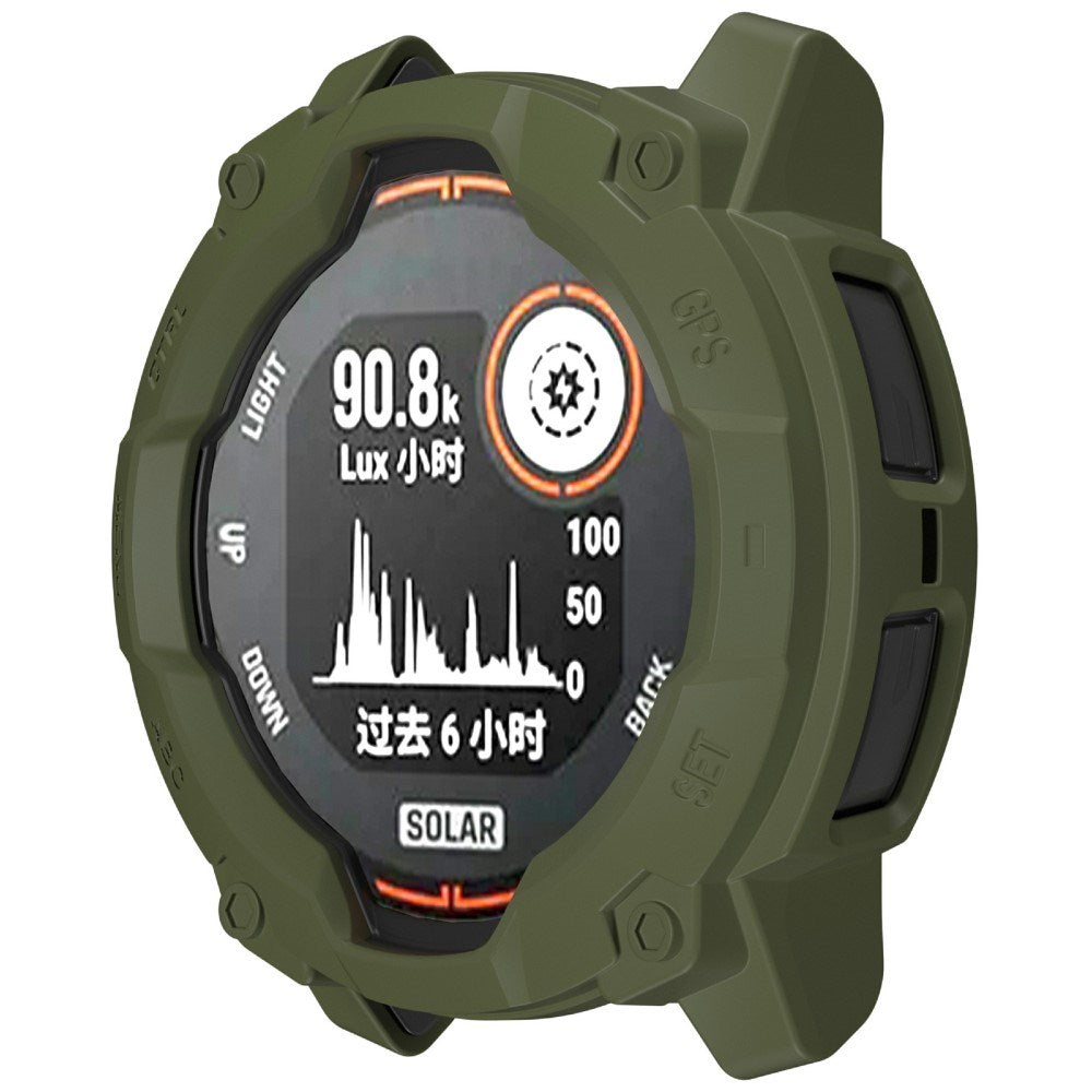 Garmin Instinct 3 Solar (45mm) - Rugged Plastik Cover - Grøn