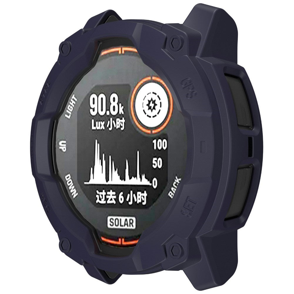 Garmin Instinct 3 Solar (45mm) - Rugged Plastik Cover - Blå