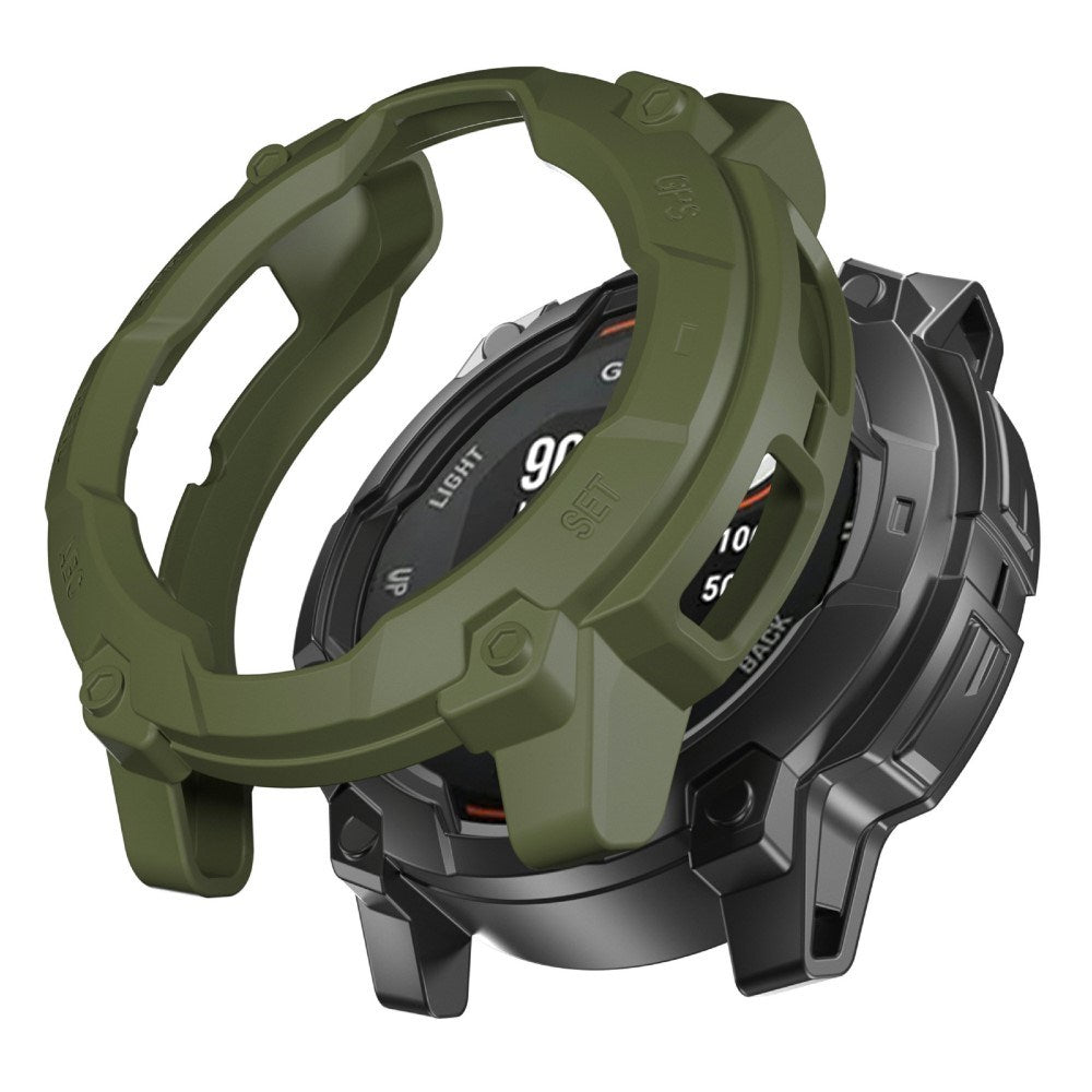 Garmin Instinct 3 Solar (50mm) - Rugged Plastik Cover - Grøn