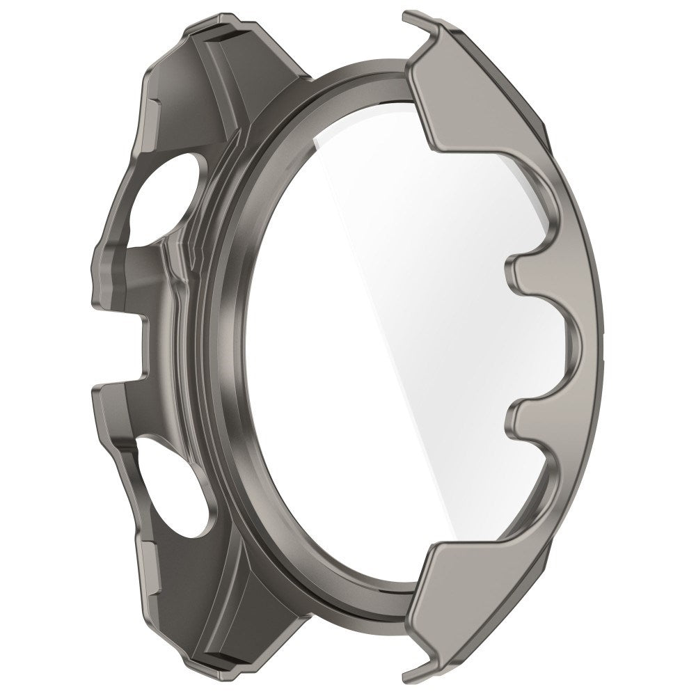 Garmin Tactix 8 AMOLED (47mm) - Hårdt Plastik Cover m. Beskyttelsesglas - Titanium / Blå