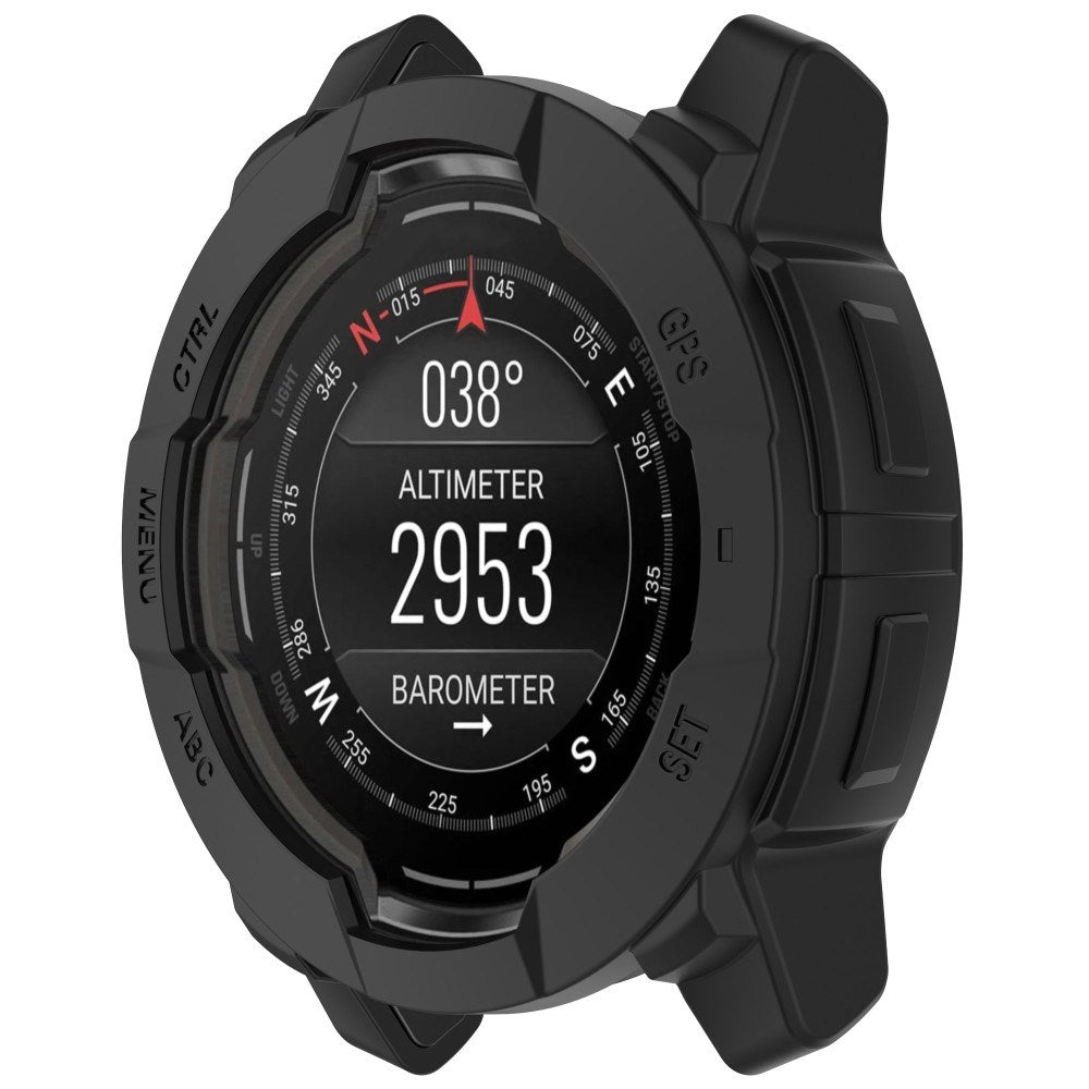 Garmin Instinct 3 AMOLED / Solar (45mm) - Bumper Silikone Cover - Sort