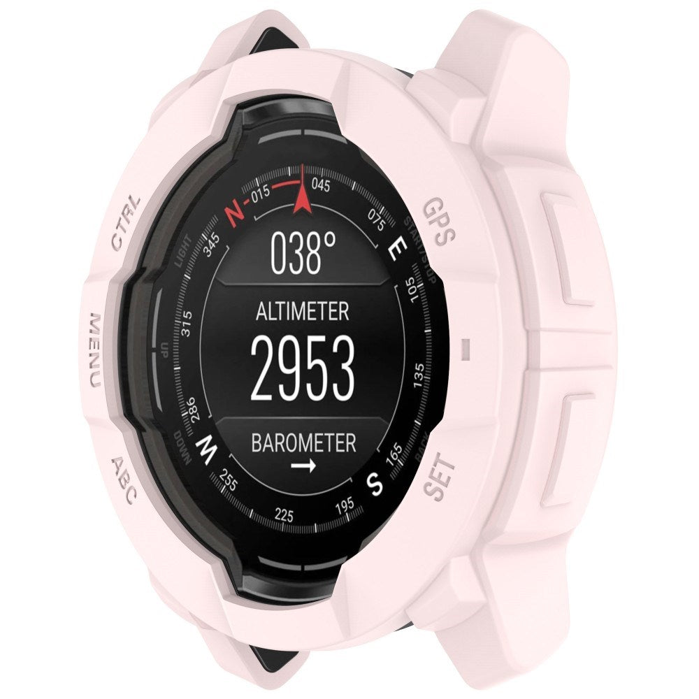 Garmin Instinct 3 AMOLED / Solar (45mm) - Bumper Silikone Cover - Lyserød