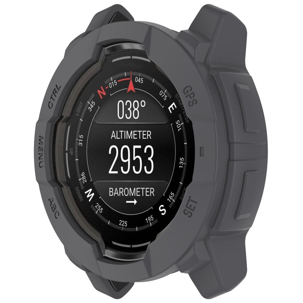 Garmin Instinct 3 AMOLED / Solar (45mm) - Bumper Silikone Cover - Grå