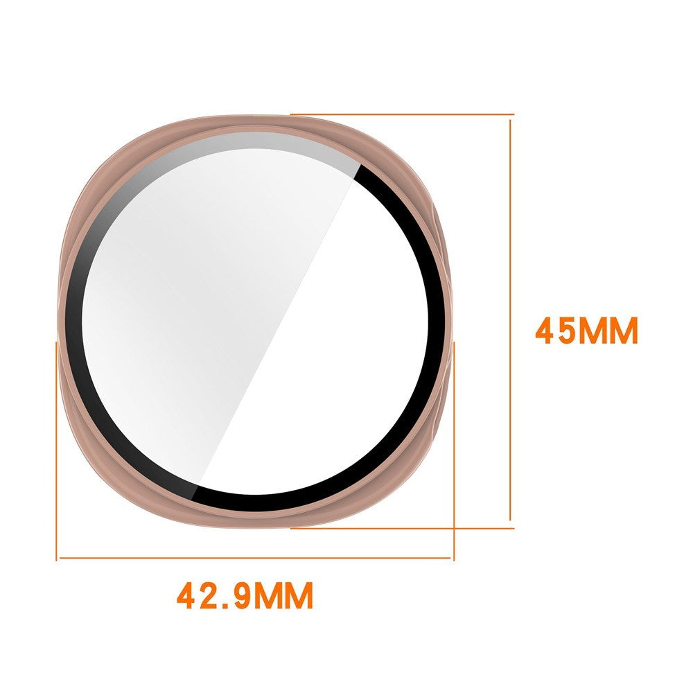 Samsung Galaxy Watch 8 (40mm) Hårdt Plastik Cover - Indbygget Skærmbeskyttelse - Lyserød