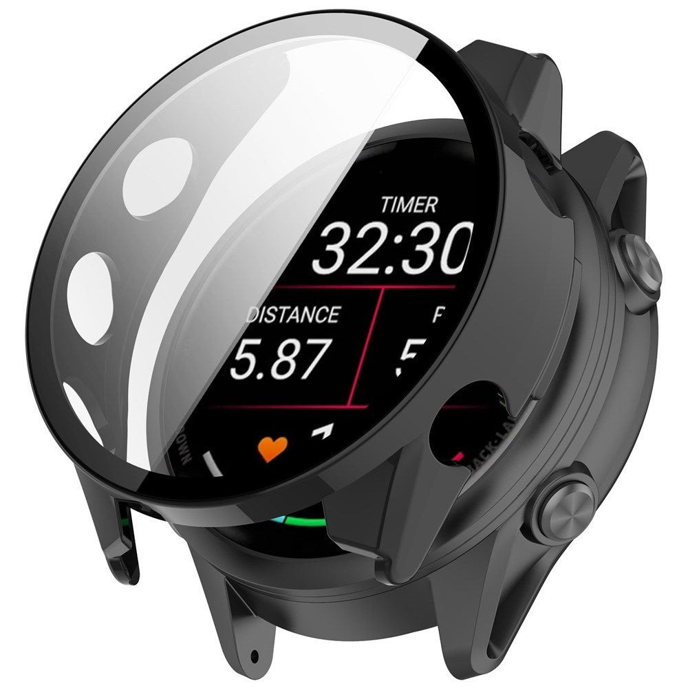 Garmin Forerunner 970 Cover m. Indbygget Skærmbeskyttelse - Sort