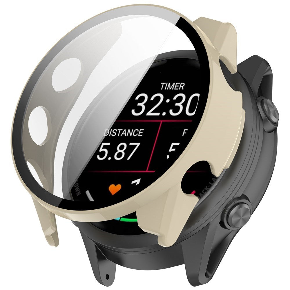 Garmin Forerunner 570 (47mm) Cover m. Indbygget Skærmbeskyttelse - Hvid