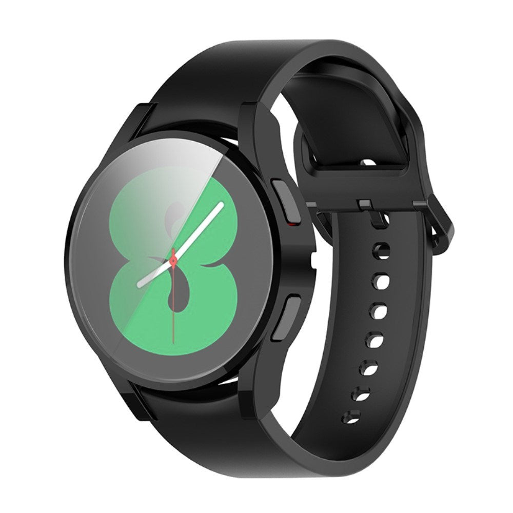 Samsung Galaxy Watch 4 (40mm) Hårdt Plastik Case m. Indbygget Skærmbeskyttelse - Sort