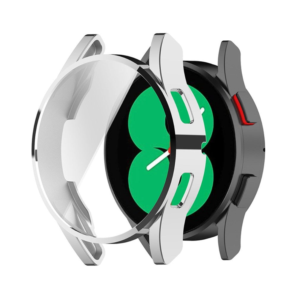 Samsung Galaxy Watch 4 (40mm) Hårdt Plastik Case m. Indbygget Skærmbeskyttelse - Sølv