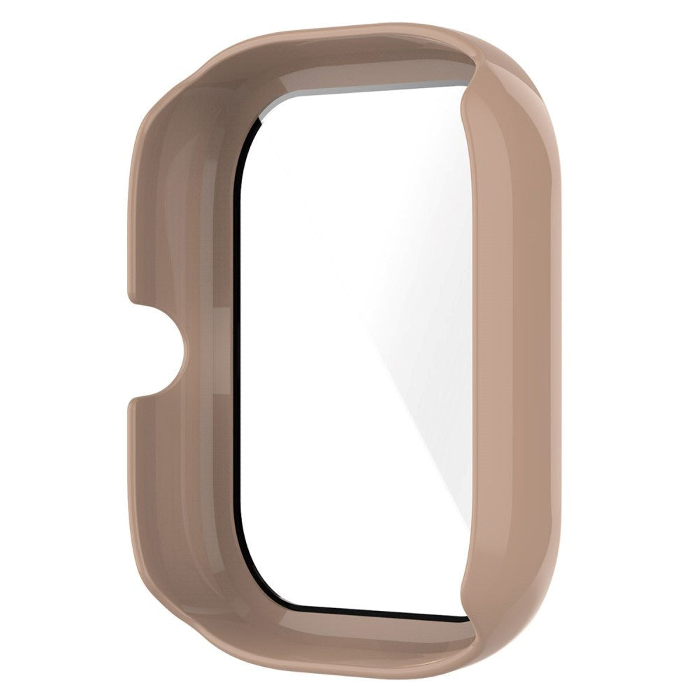 Amazfit Bip U / Bip U Pro Hård Plast Case m. Indbygget Glas Skærmbeskyttelse - Lyserød