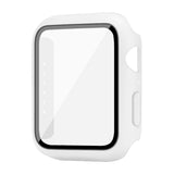 Apple Watch SE/6/5/4 (44mm) IMAK Hård Plast Case m. Indbygget Glas Skærmbeskyttelse - Hvid