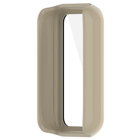 Amazfit Band 7 Hård Plast Case m. Indbygget Glas Skærmbeskyttelse - Beige