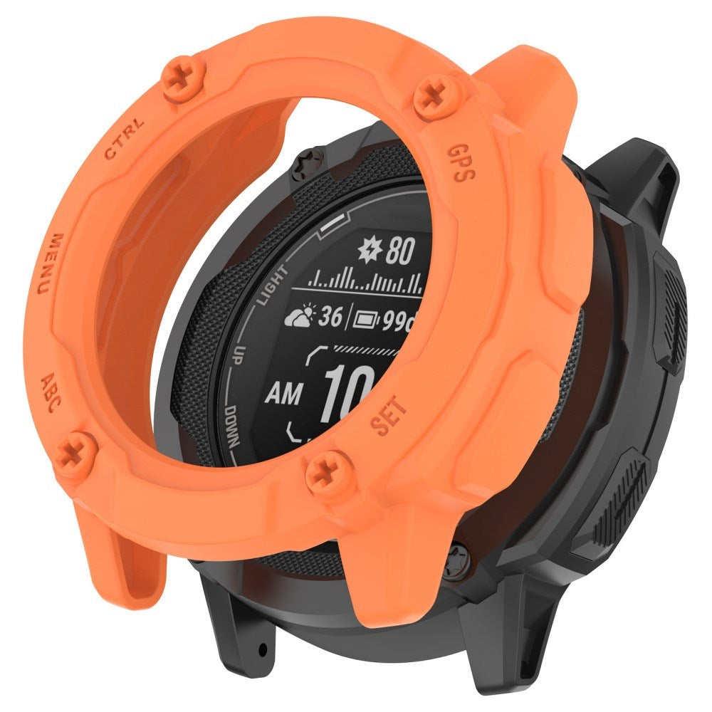 Garmin Instinct 2X Solar Fleksibelt TPU Plastik Smartwatch Cover - Orange